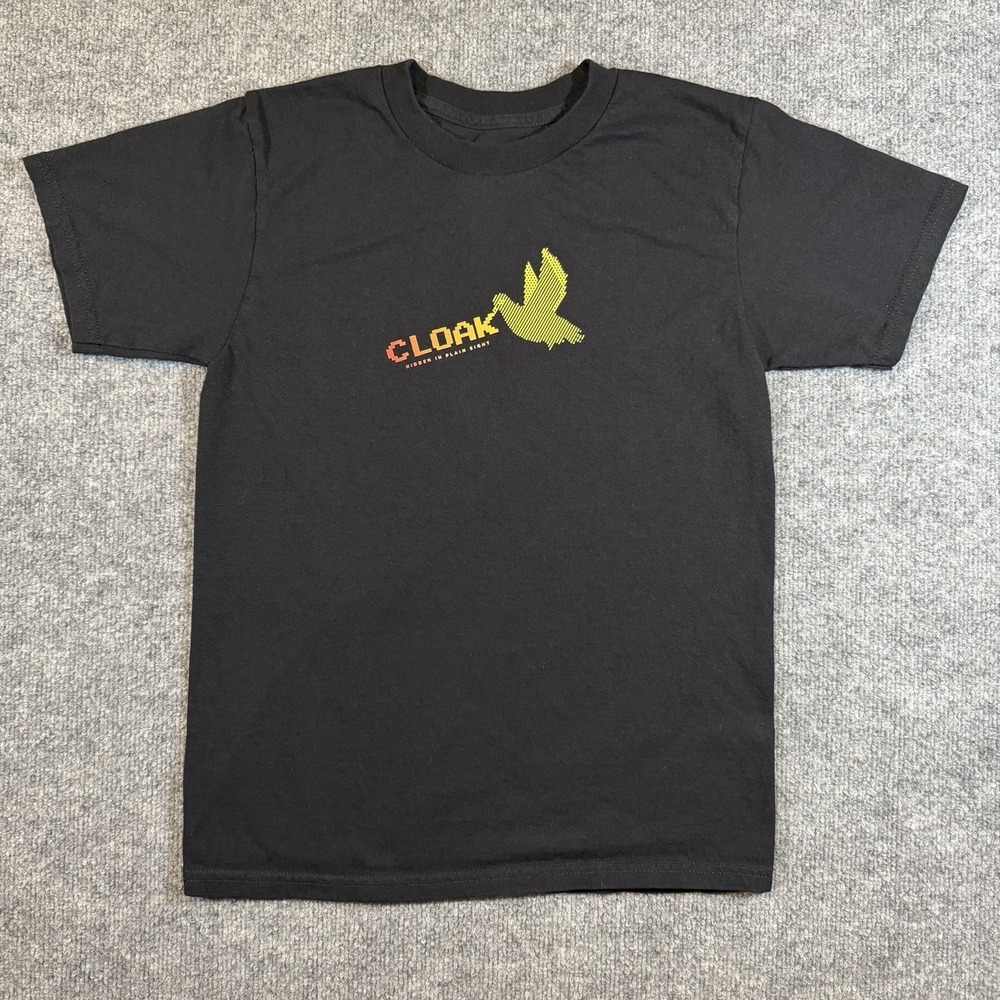 CLOAK Bird Powerline Graphic Print Logo Cotton Unisex T-Shirt Small Markiplier